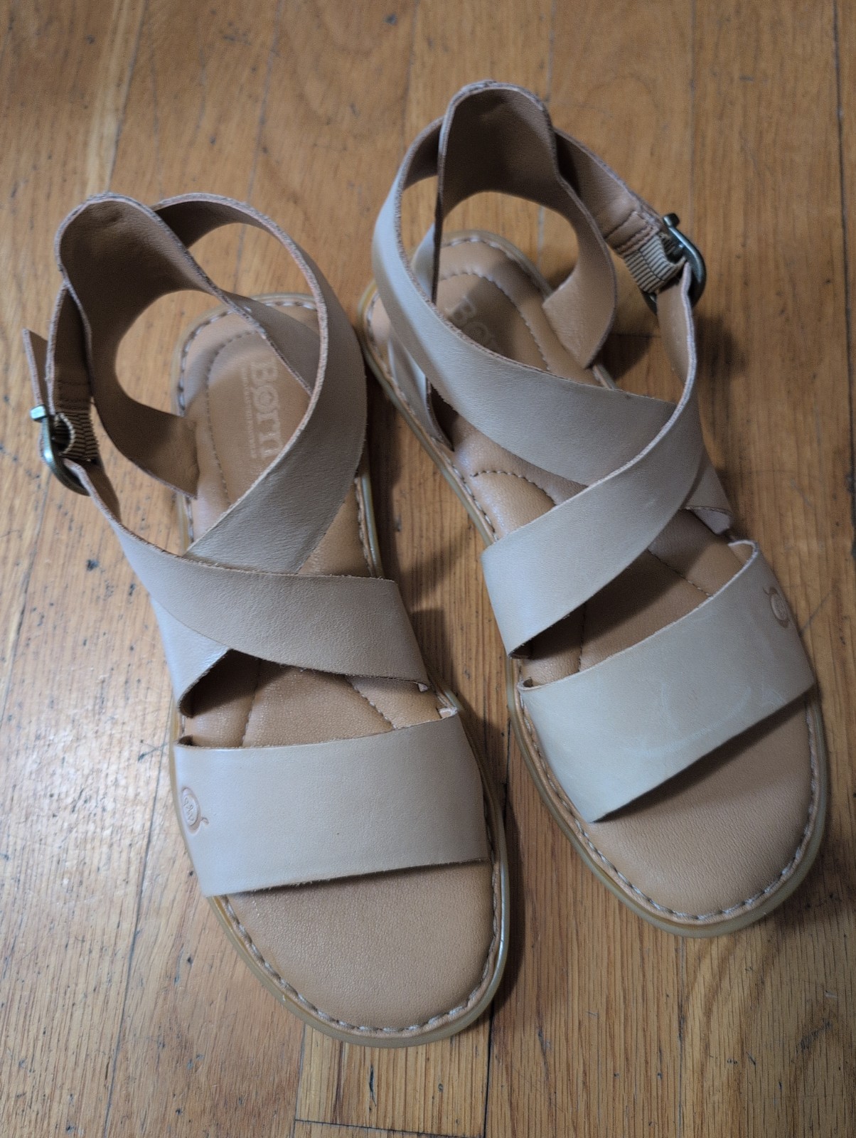 Born Beautiful Beige Strapped Sandals Brand New Sz 7M
