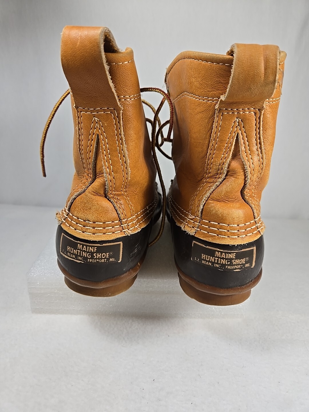 Vintage LL BEAN Womens Size 7 Maine Hunting Shoe Boots Made in USA 5 Eyelets