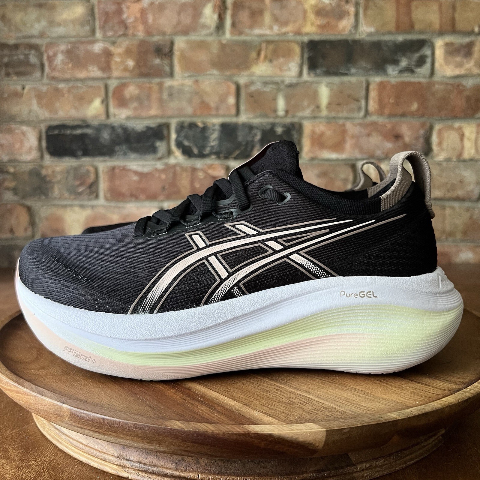 ASICS Gel-Nimbus 27 Max Cushion Black Breeze Women’s 7 Running Shoes Sneakers