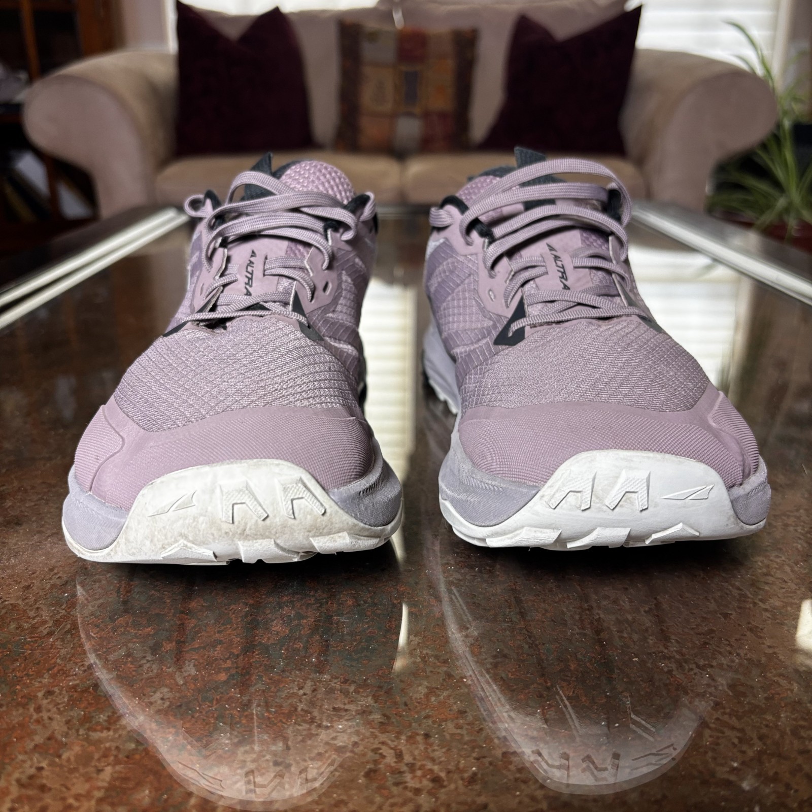 Altra Lone Peak 9 Shoes Womens 8.5 Purple Mauve Trail Running Athletic Sneakers