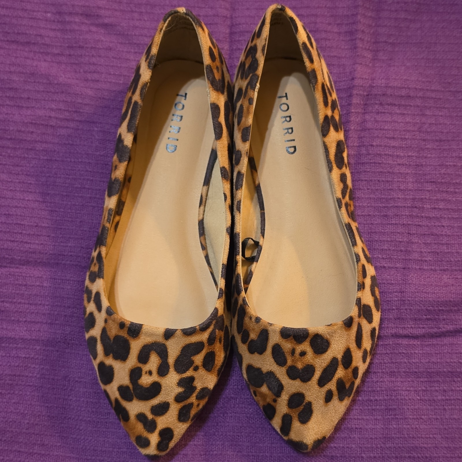 Torrid Women’s Leopard Animal Print Pointed Toe Slip-On Flats Brown/Black