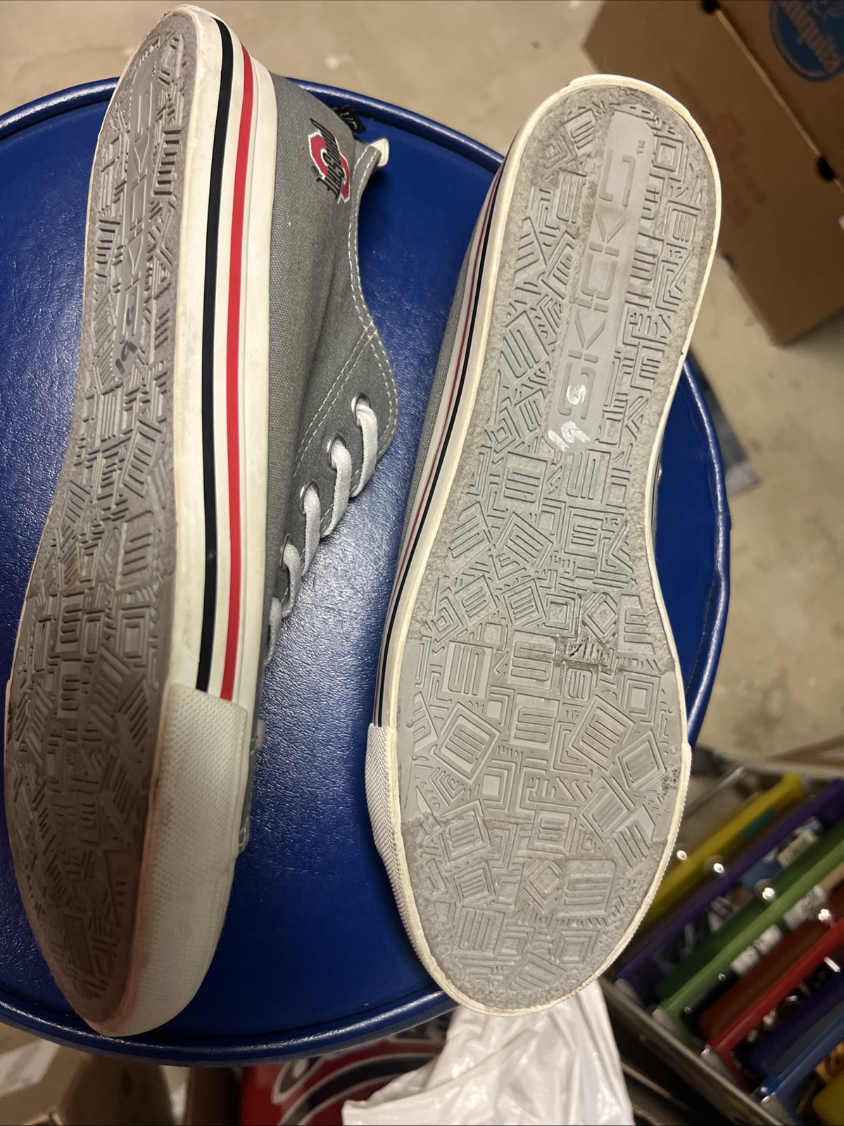 SKICKS Ohio State Low Top Gray Canvas Sneakers Unisex Size Men’s 9 Womens 11