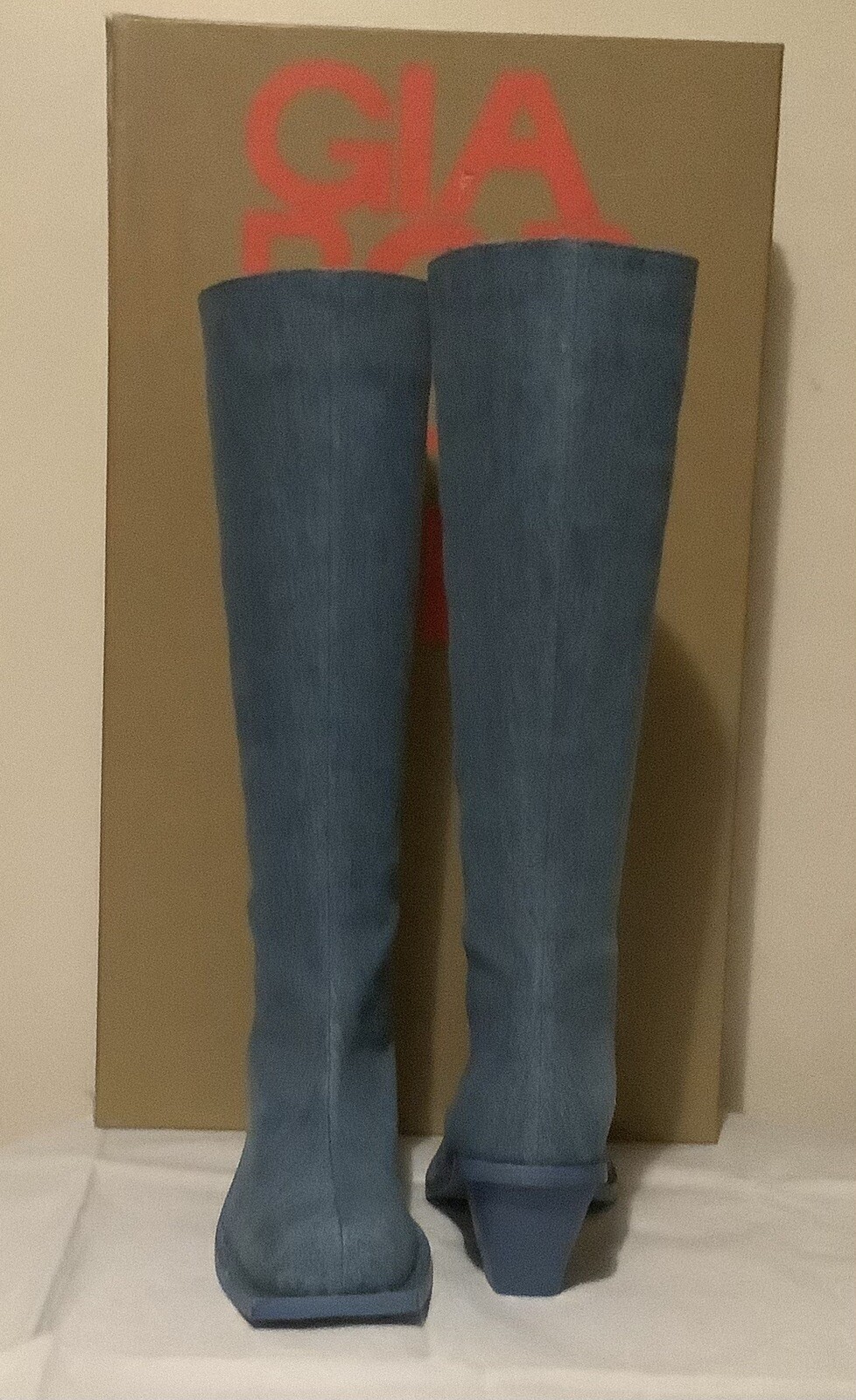 GIA BORGHINI Boots NEW Denim Size US 8,5