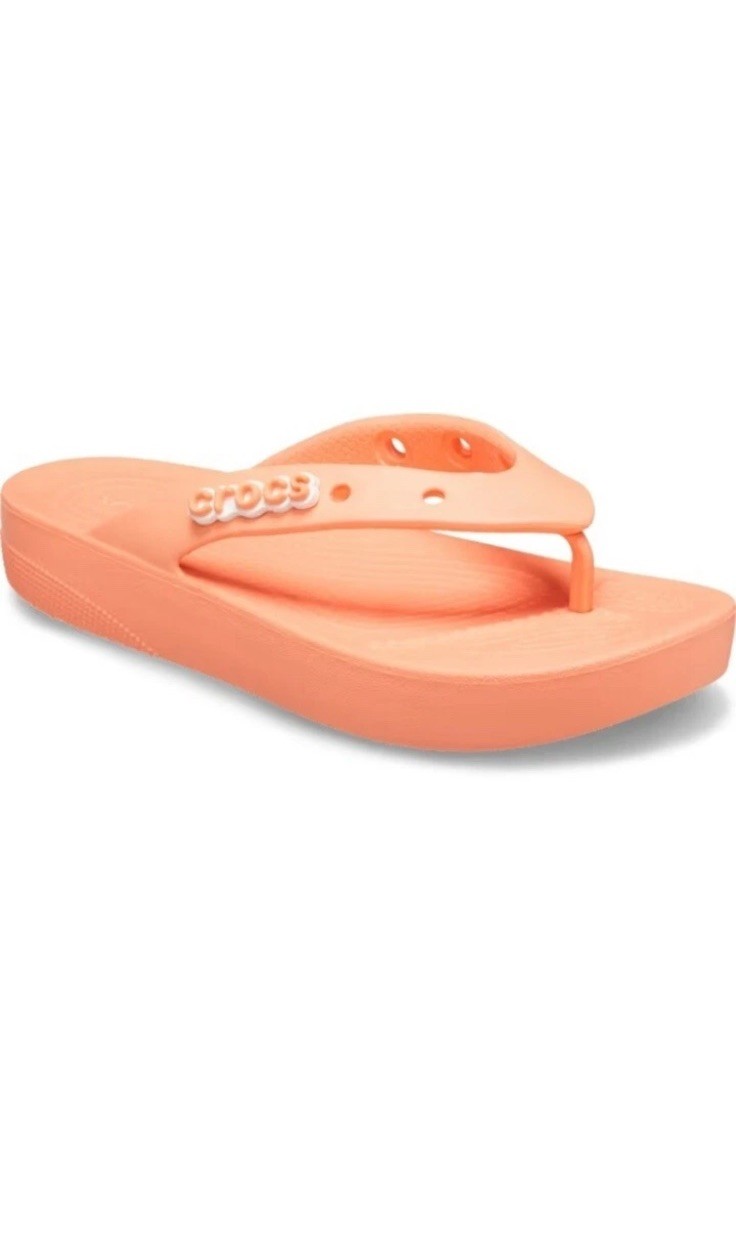 Crocs Women’s Classic Platform Flip Papaya Women’s Size 8