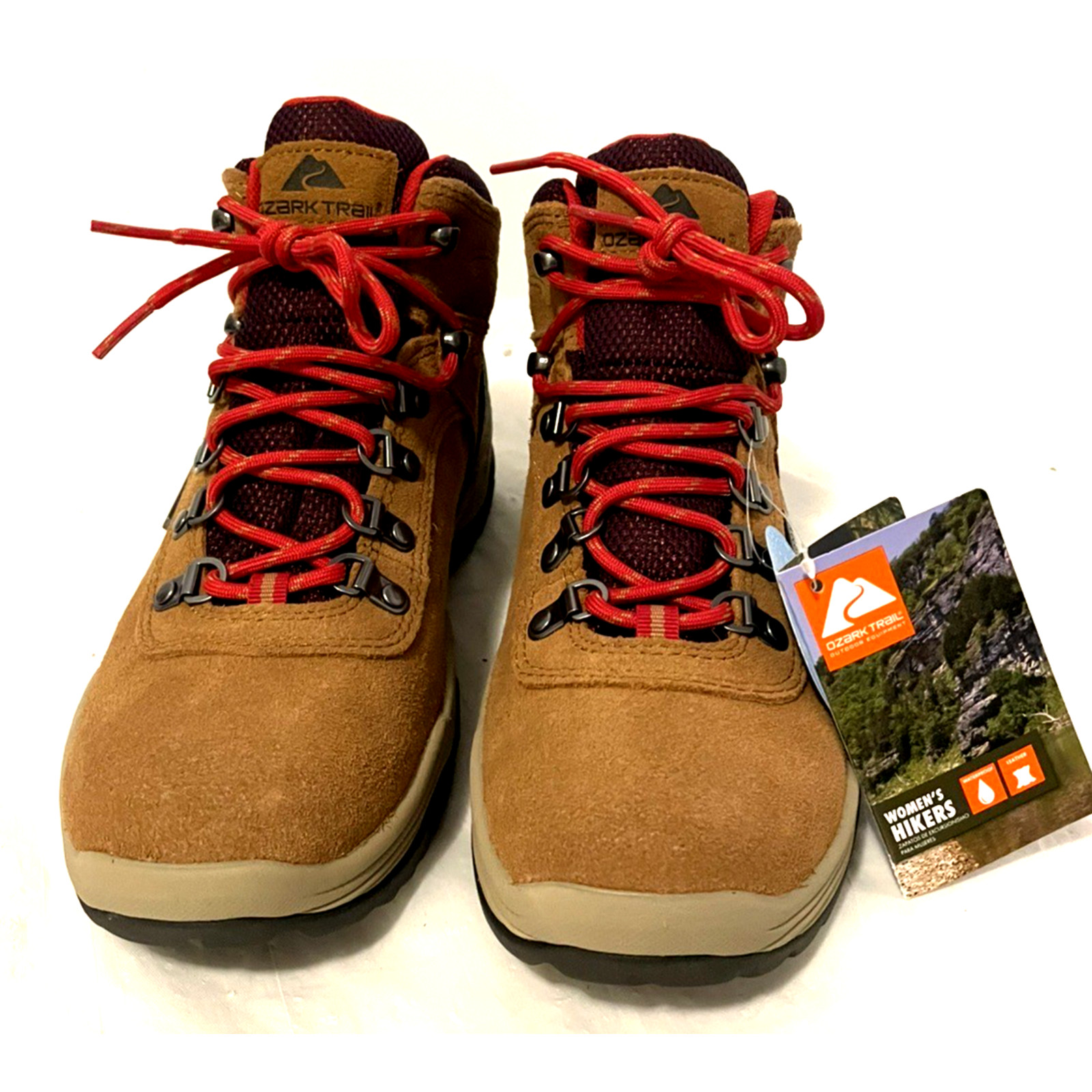 Ozark Trail Women’s Leather Waterproof Stoneclad Hiker Boots Size 9.5 NEW