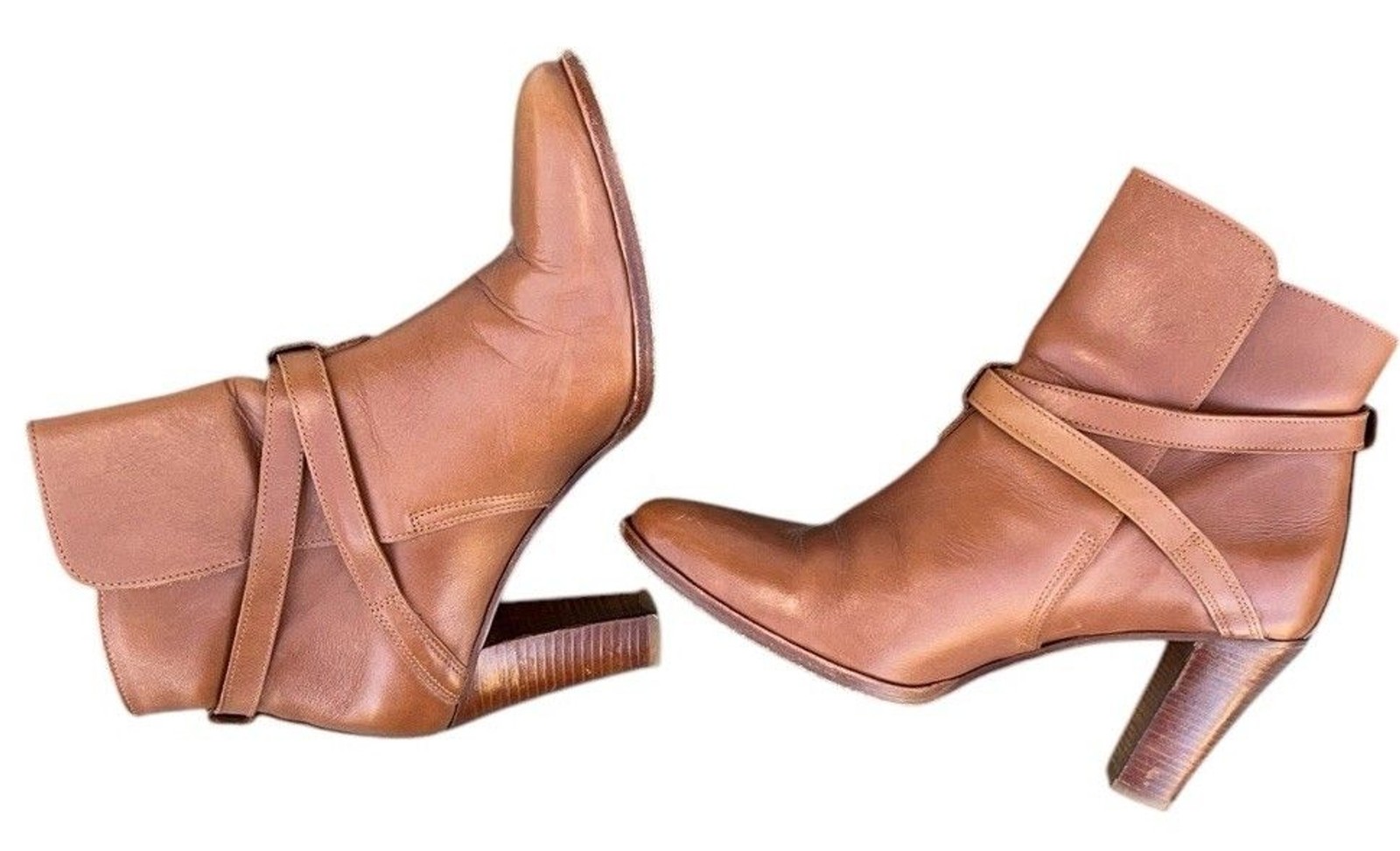 Sézane Montana High Boots – Camel Color Smooth 100% Bovine leather Upper Size 39