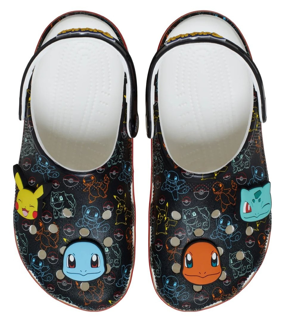 Crocs Pokemon Print Classic Clogs With Jibbitz Unisex Adults MSRP $70