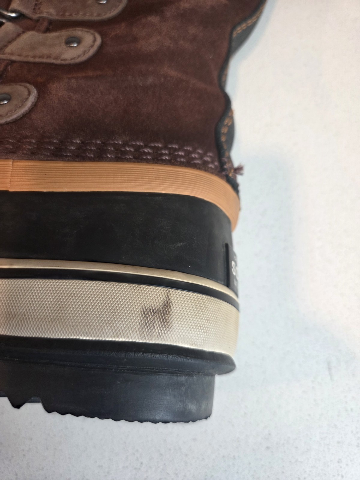 Sorel Waterproof Faux Fur Trim Lace-Up Snow Boots Brown/Black US 9 EU 40