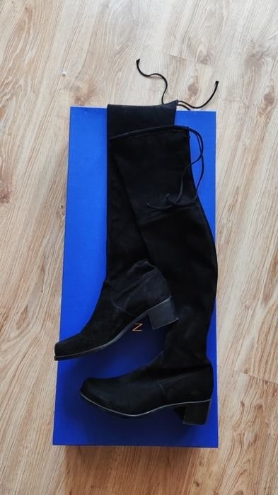 Women Stuart Weitzman Over-the-Knee Black Suede 37