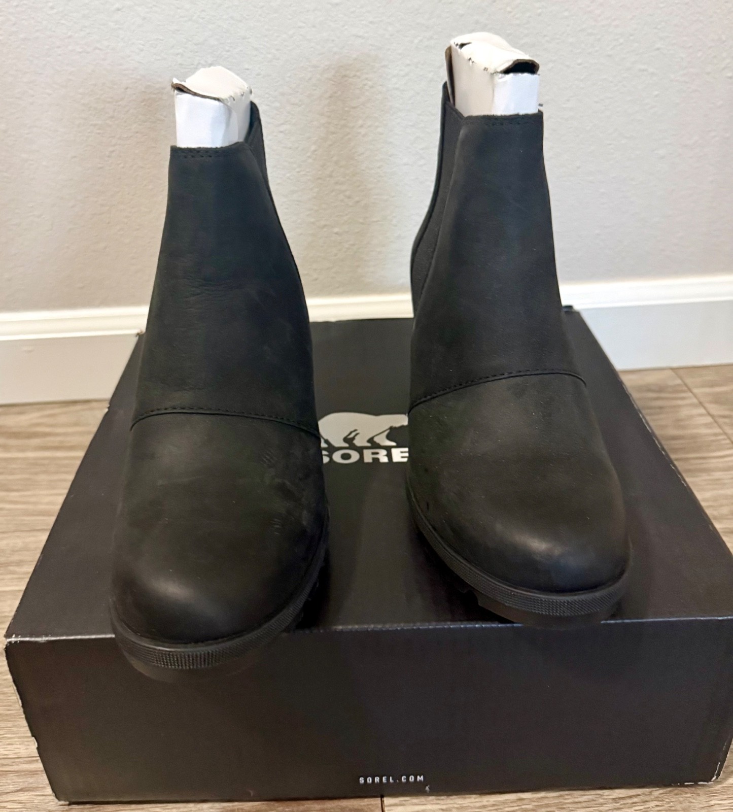 Black Sorel Joan Rhapsody Chelsea Wedge Shoe/boot Women’s Sz 8, waterproof, NWT