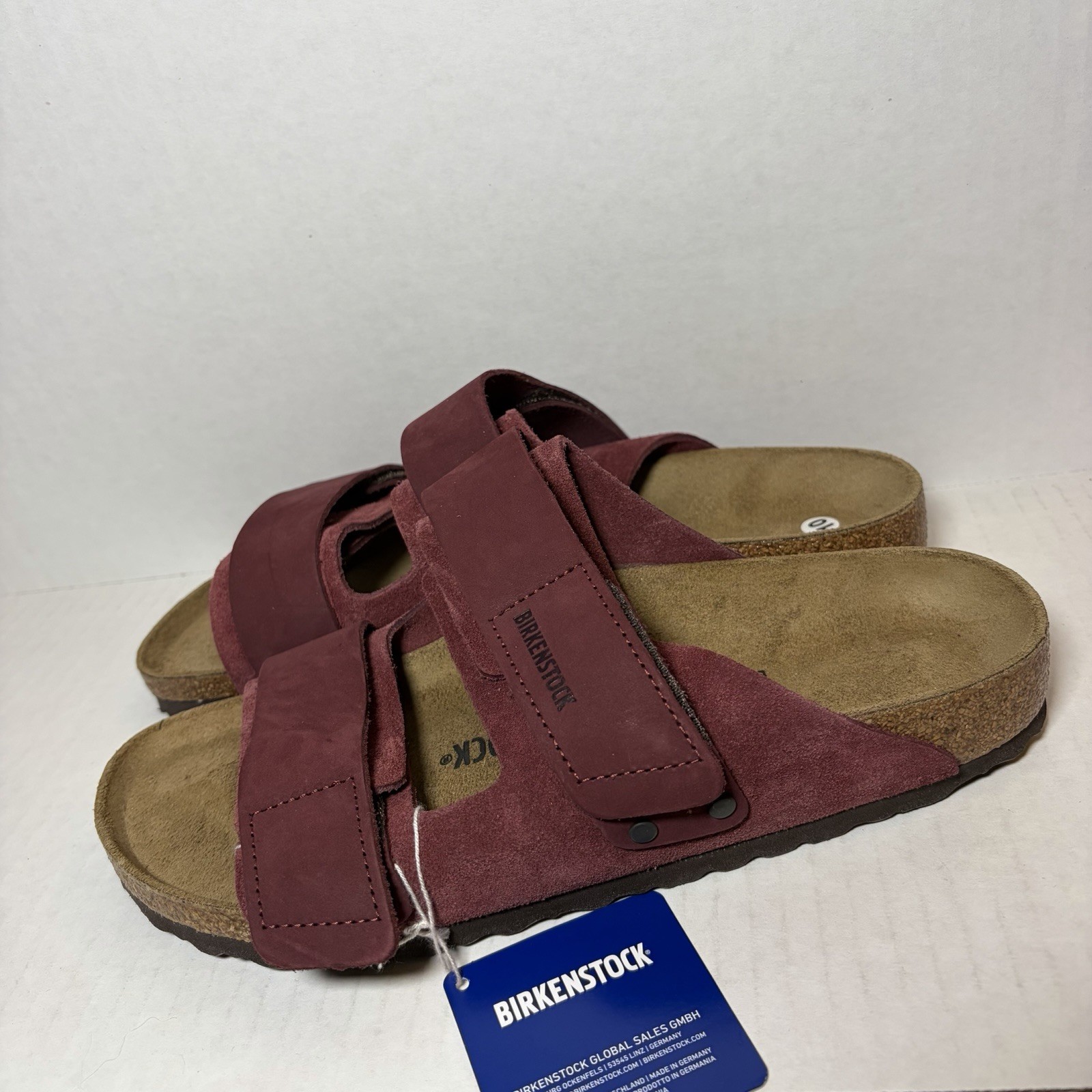 NEW Birkenstock Uji Zinfandel Wine Red Suede sandal sz 41