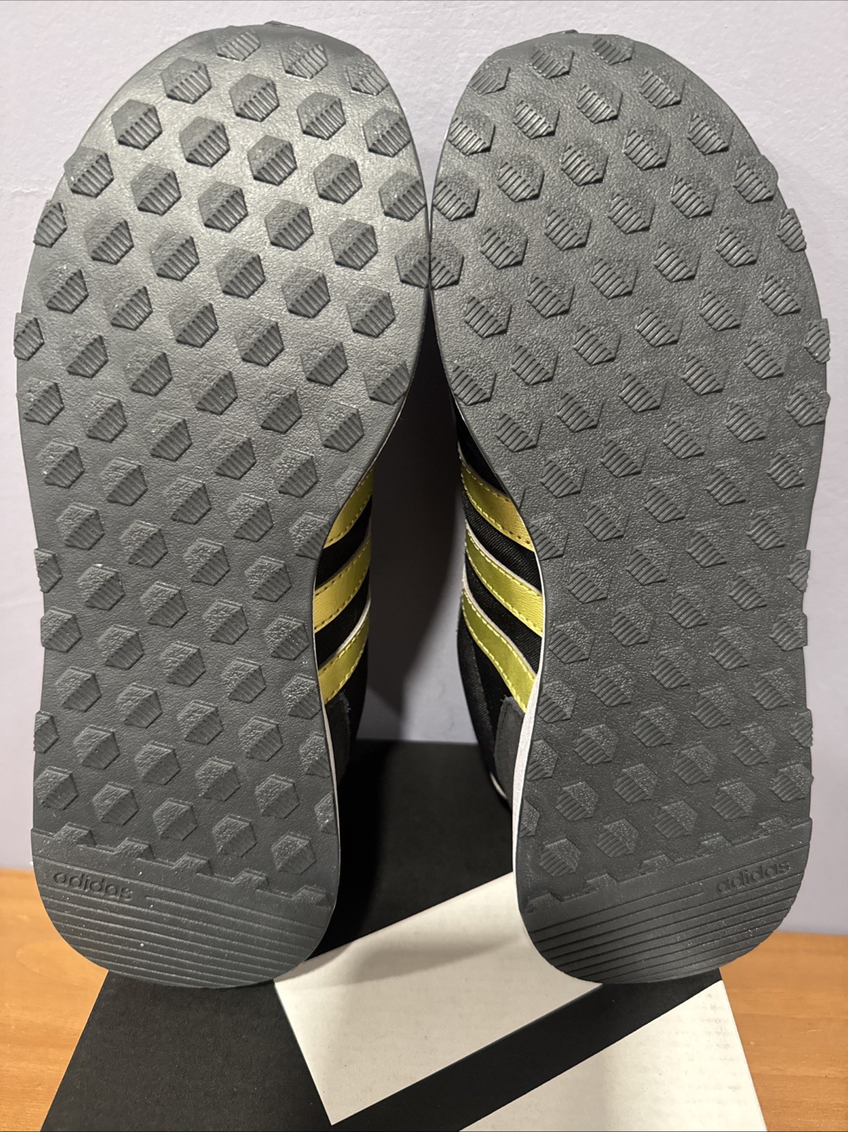 Adidas Run 60s 2.0 Black With Gold GX1714- Women’s US 7 – New In Box
