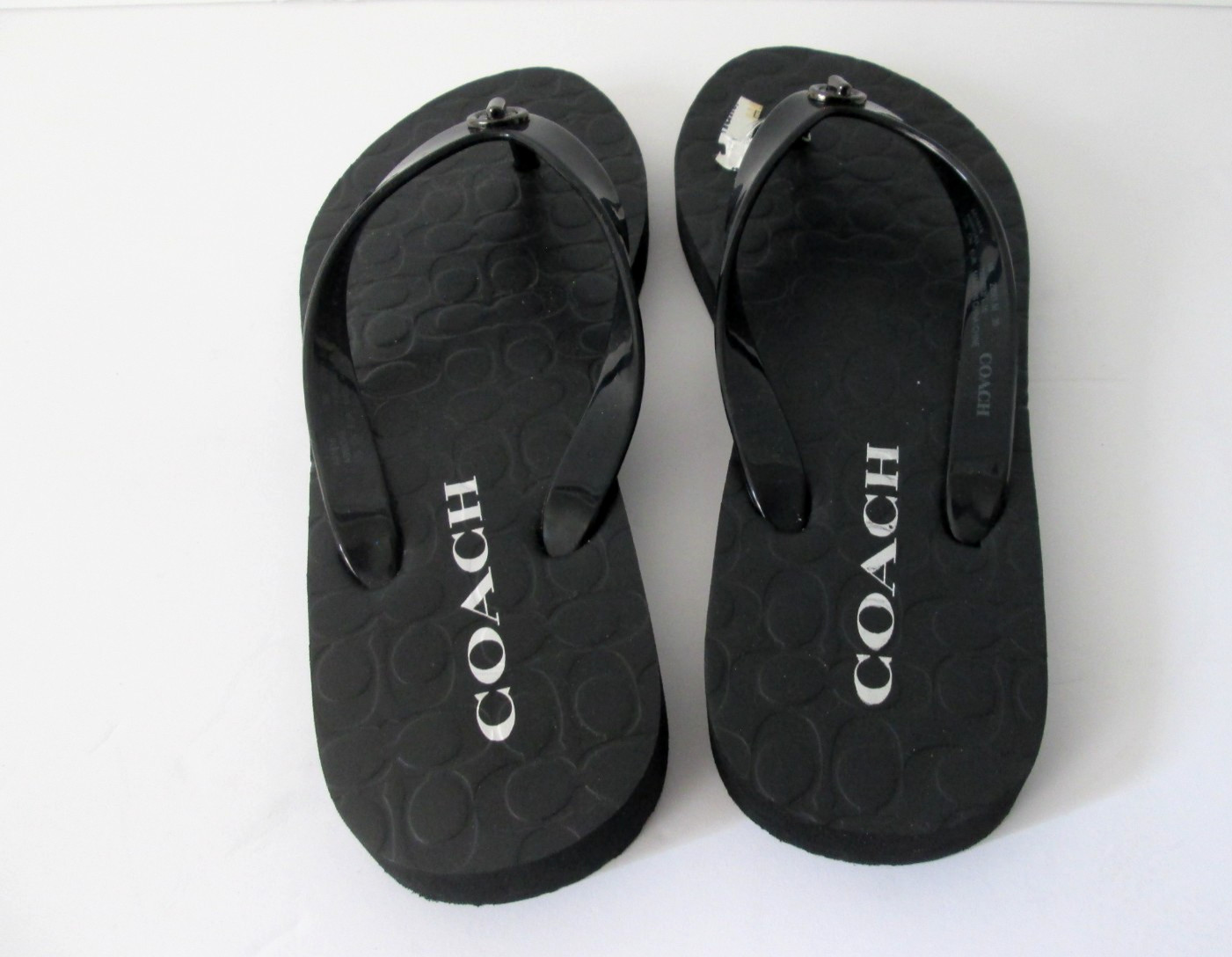 NEW Coach Abbigail Black Flip Flop Sandals Women’s EU 35/US Size 5