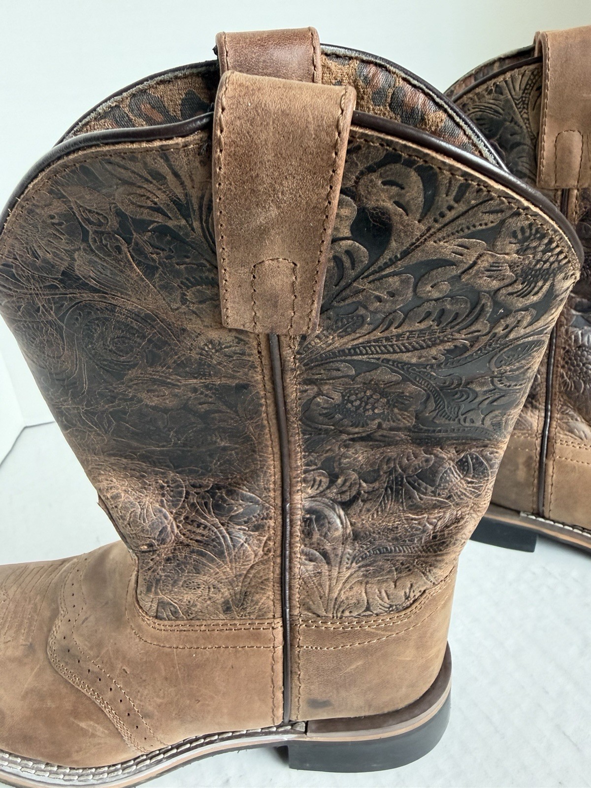 Smoky Mountain Western Boots Womens Brandy Size 8 Embossed 6932 Beautiful Boot