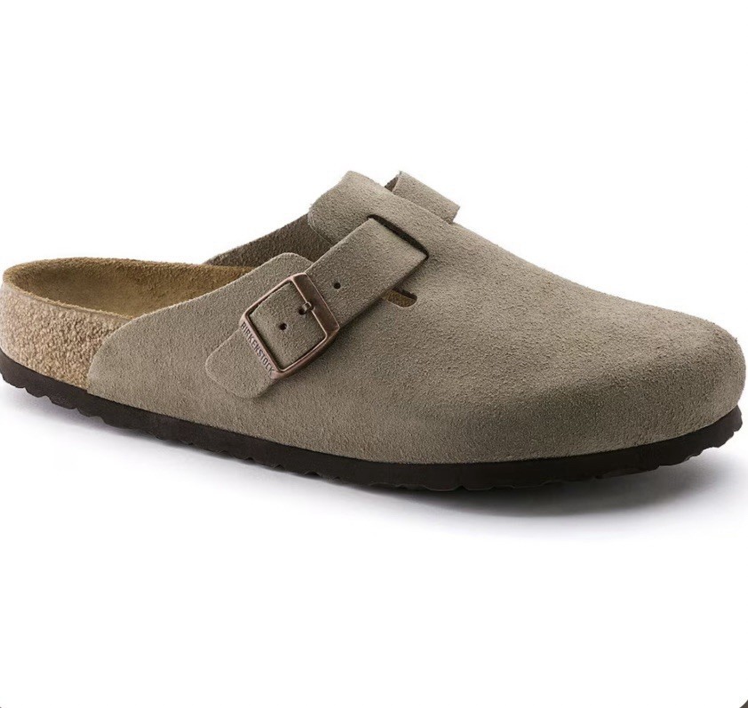 NEW In Box Birkenstock Boston Clog In Taupe Suede – EU40 Narrow/regular