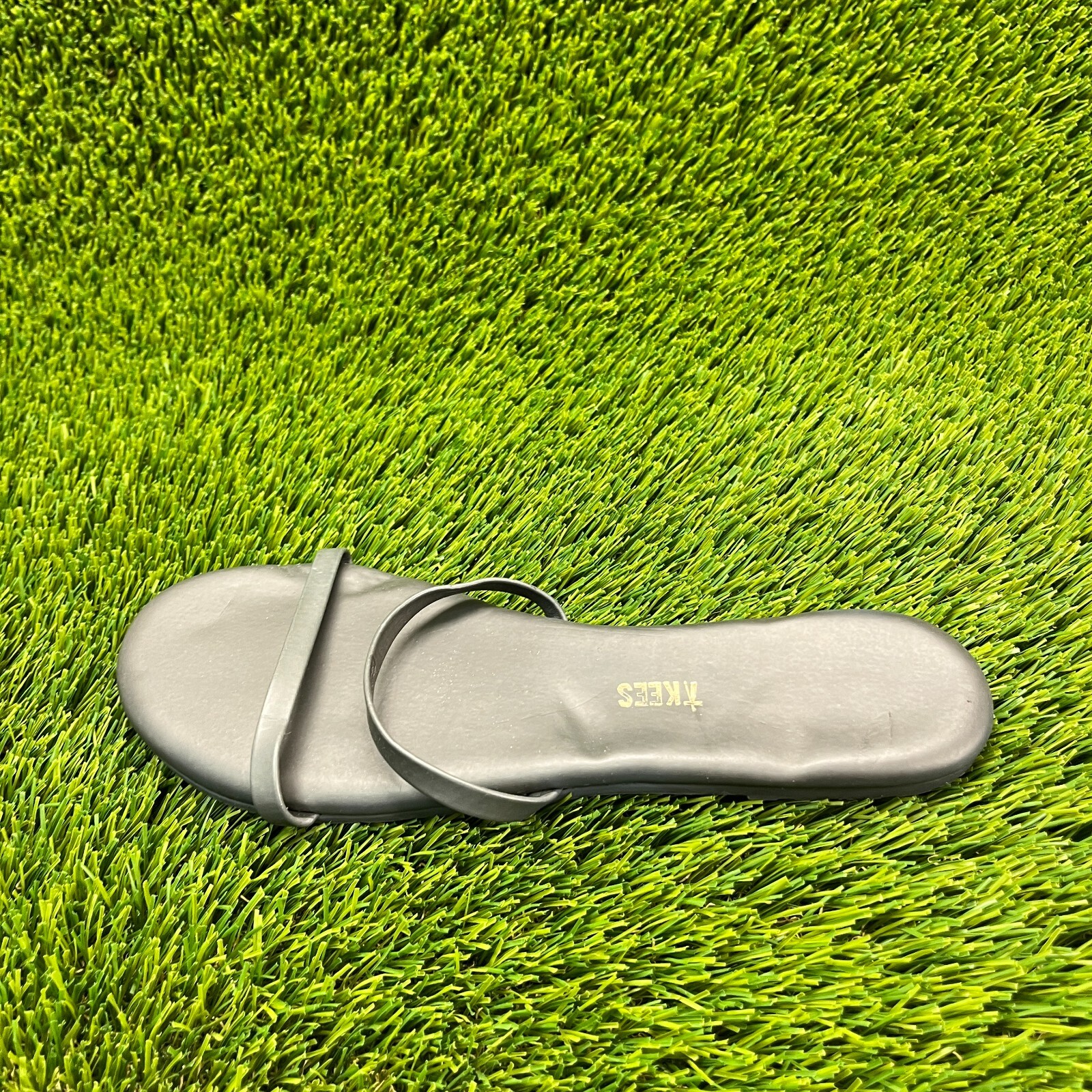 Tkees Gemma Womens Size 9 Gray Beach Walking Outdoor Flip Flops Slide Sandals
