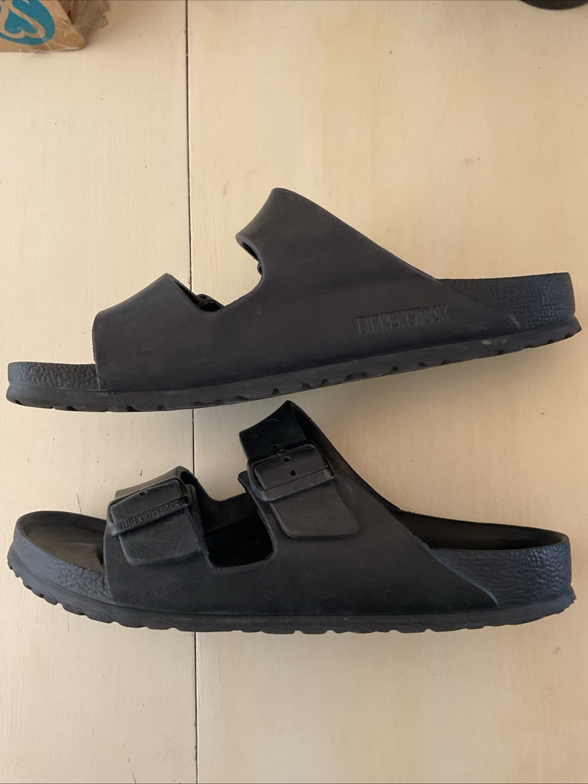 S3 Birkenstock Sandals Womens 41 (10 US) Black Rubber Arizona Essential EVA