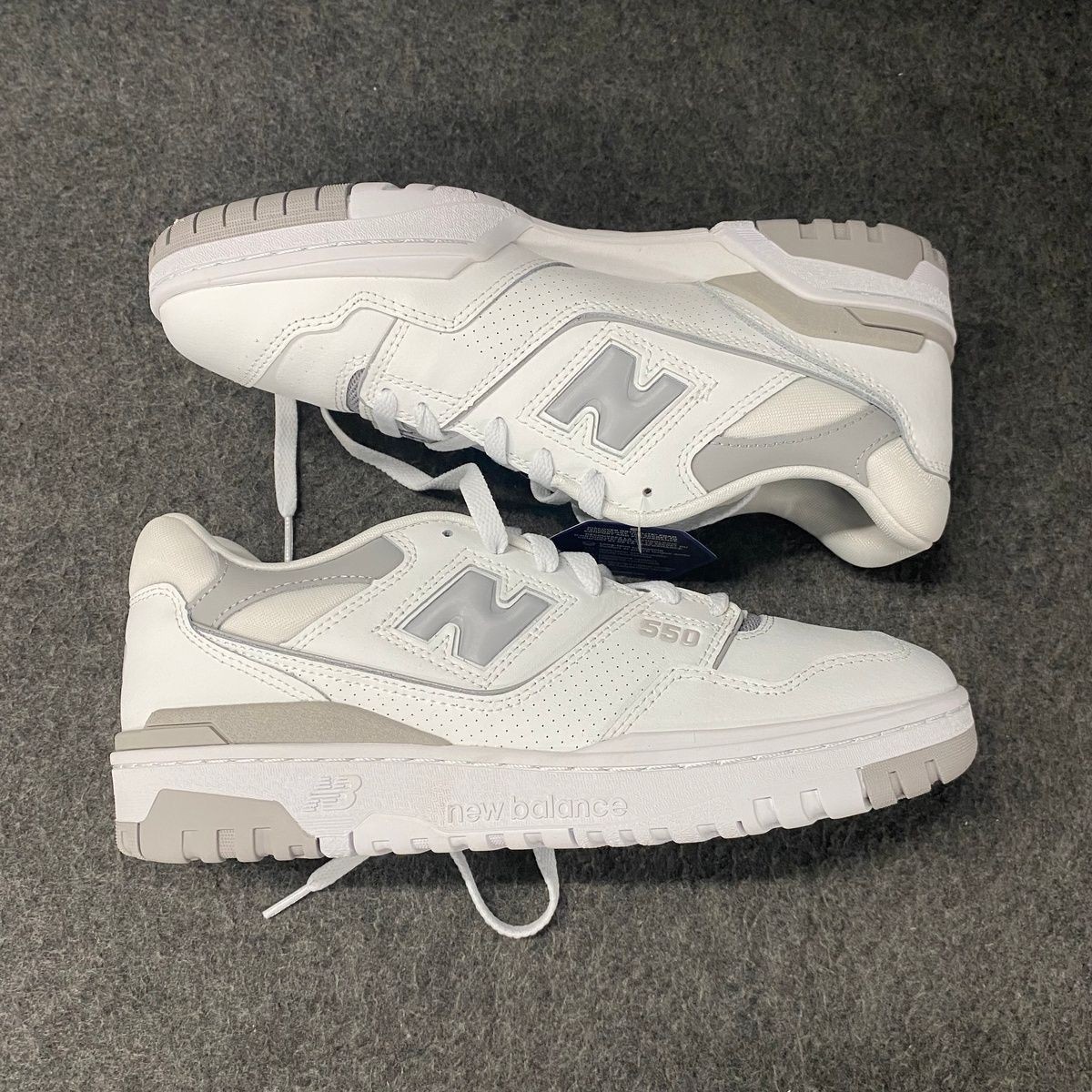 NEW BALANCE 550 Casual Sneakers Unisex Size M8.5/W10 B White Gray