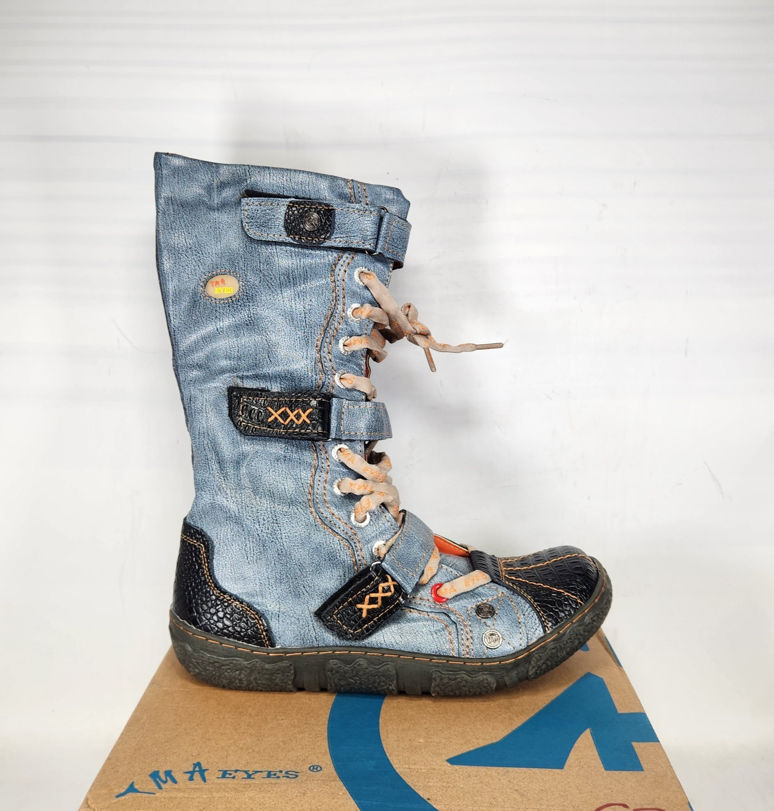 Size 10.5 TMA Eyes Patchwork with Handstitching Upper Lace-Up Womens