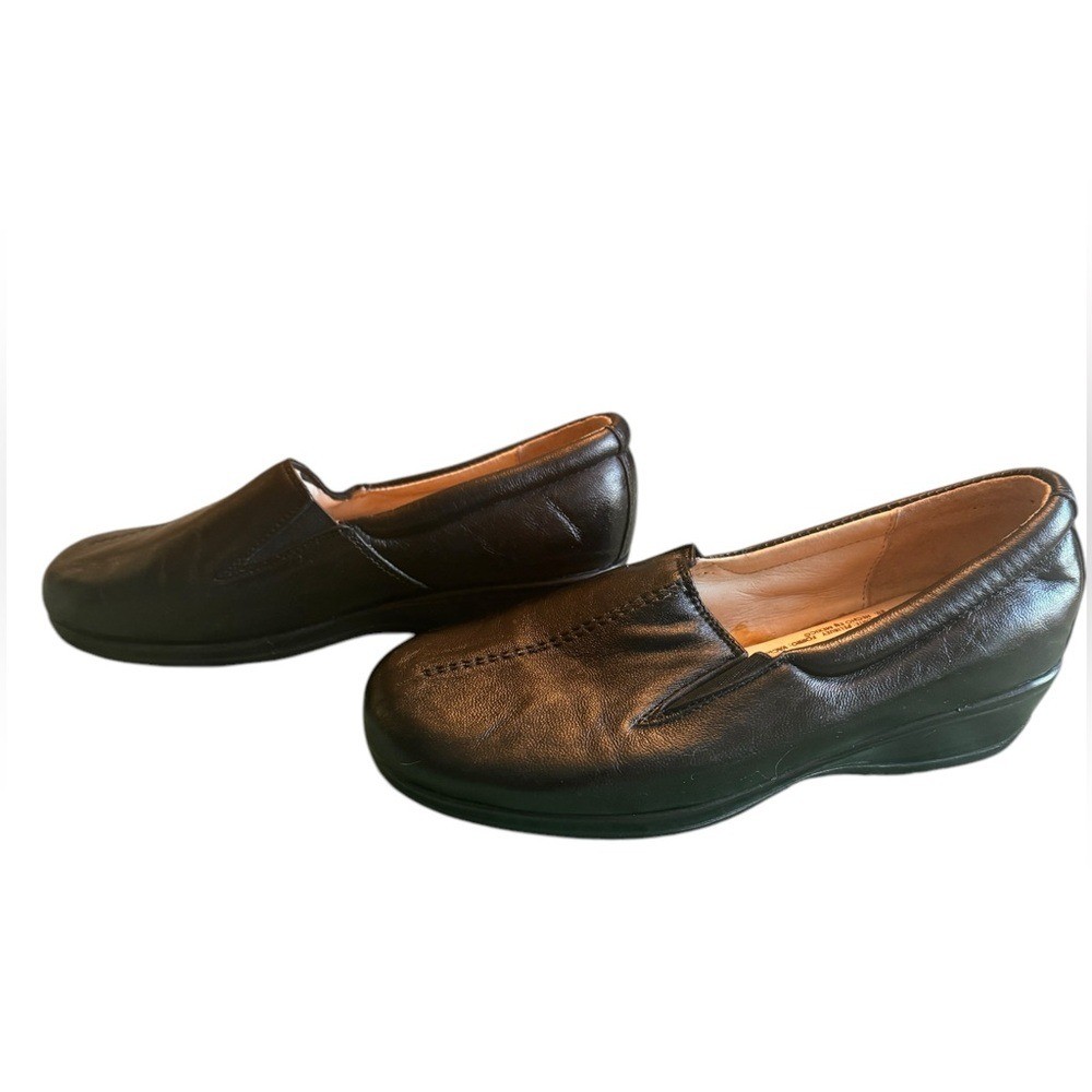 Agusto Calzado Black Leather Comfort Slip On Shoes Women’s US 6 EU 36–37 Easy