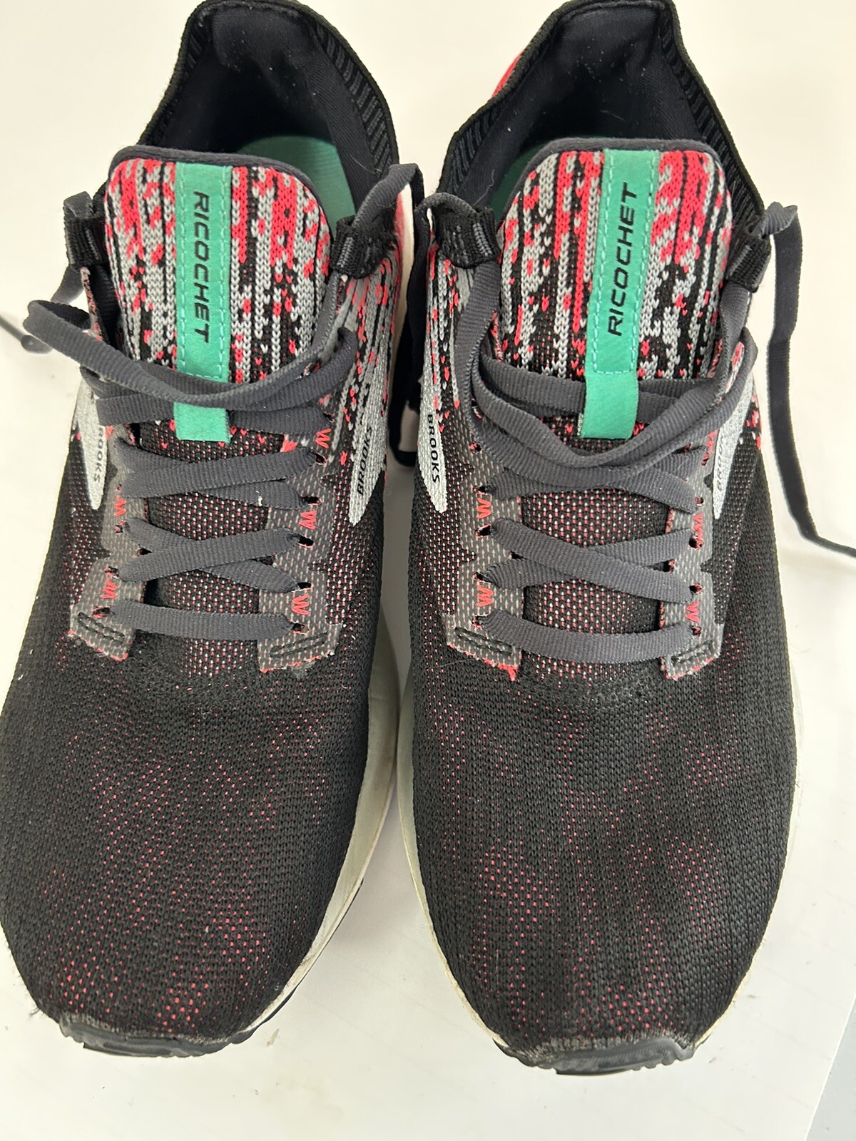 Brooks Ricochet -Womens 10 Black/Pink 1202821B678 DNA AMP Sneaker Trainer Runner