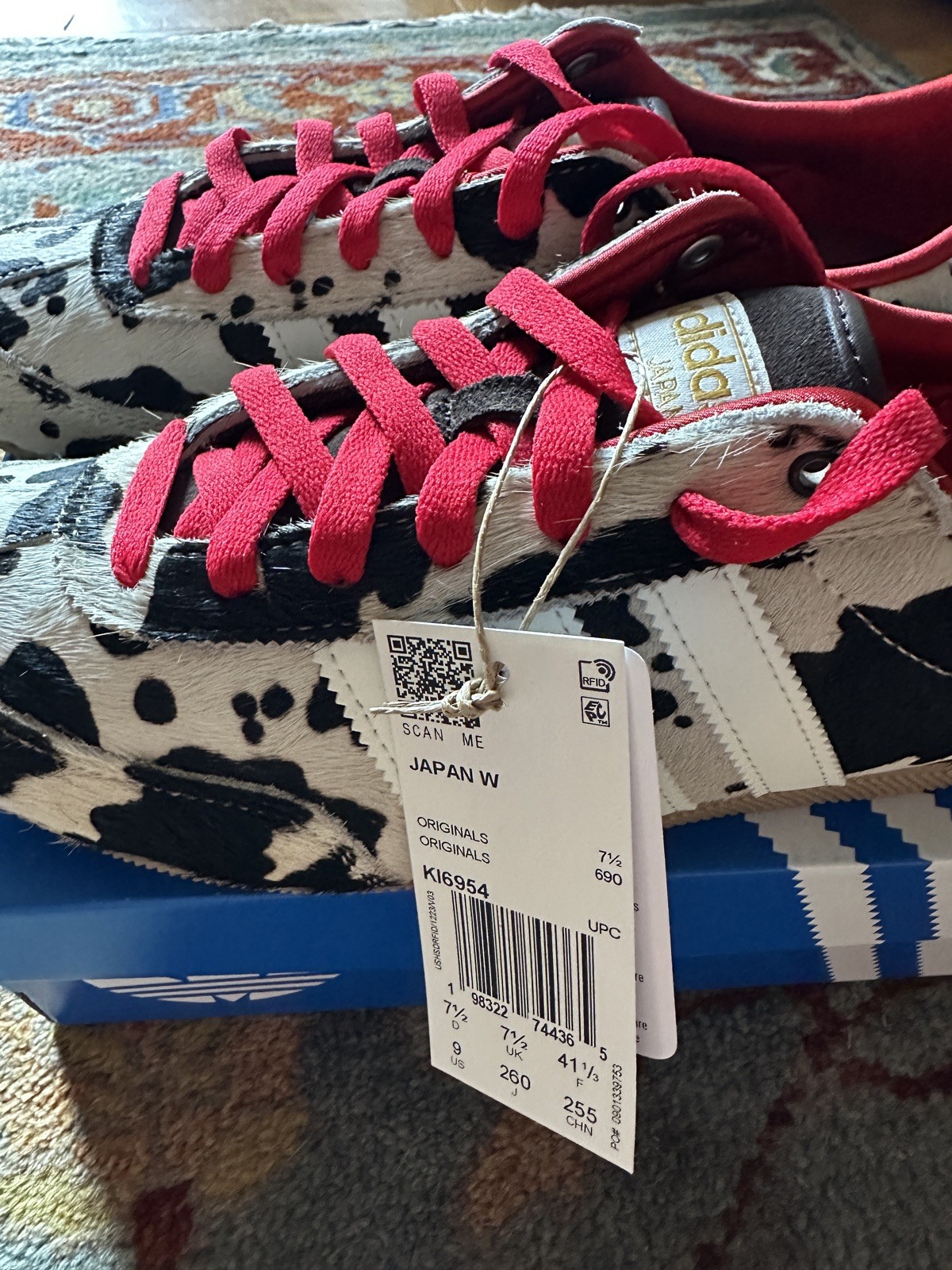 Adidas JAPAN ‘Cow Print’ Aurora Coffee White Red (KI6954) NEW in box 9 – Samba