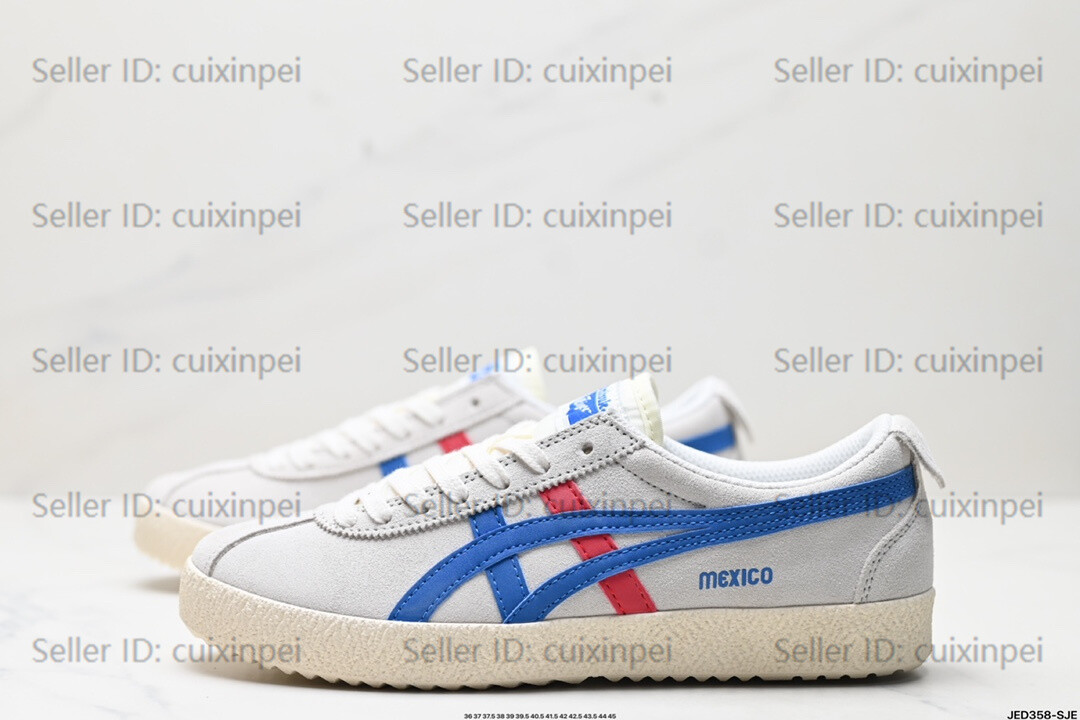 Onitsuka MEXICO DELEGATION Classic Gray/Blue Retro Unisex Shoes Sneakers