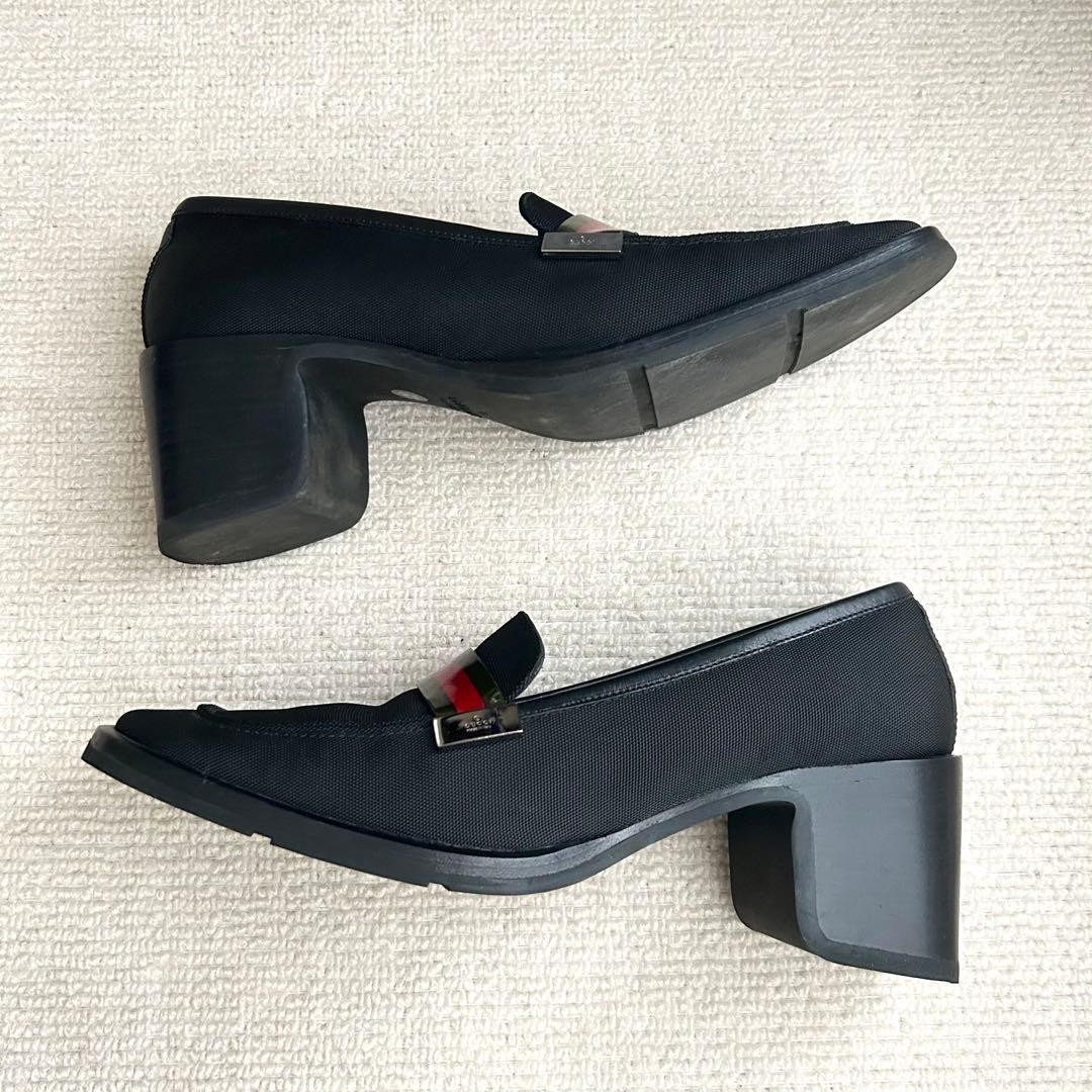GUCCI Loafers Size 24cm 6.5cm Heel Pre-Owned Classic Style