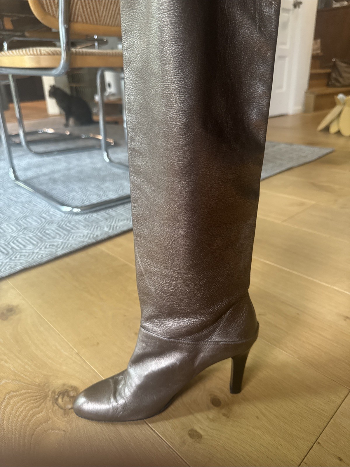 Stuart Weitzman Russell & Bromley Knee High Boots BRONZE US 6.5