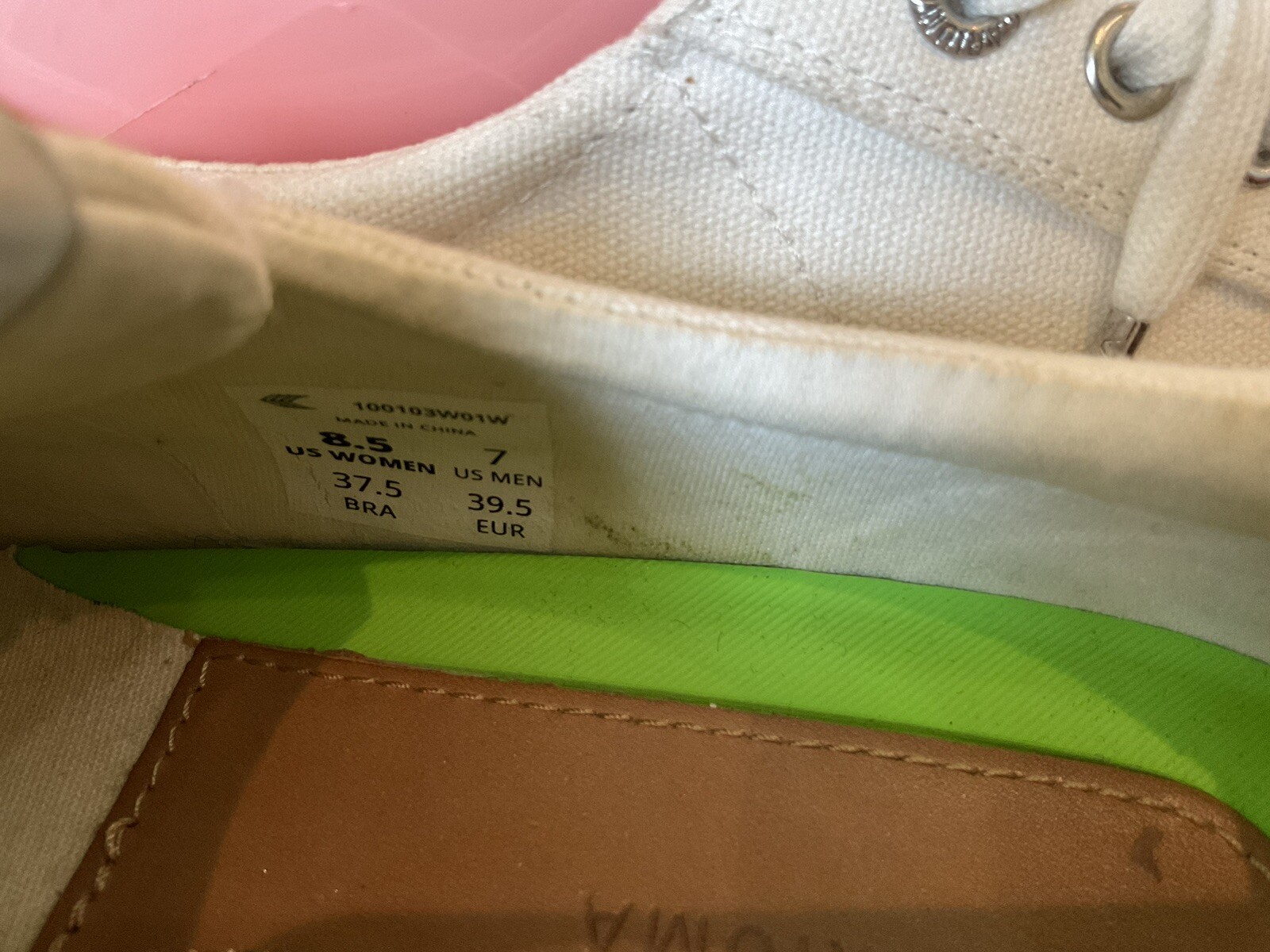 Cariuma Oca Low White Canvas Sneakers Shoes Comfort Lace Up Women 8.5 Men 7