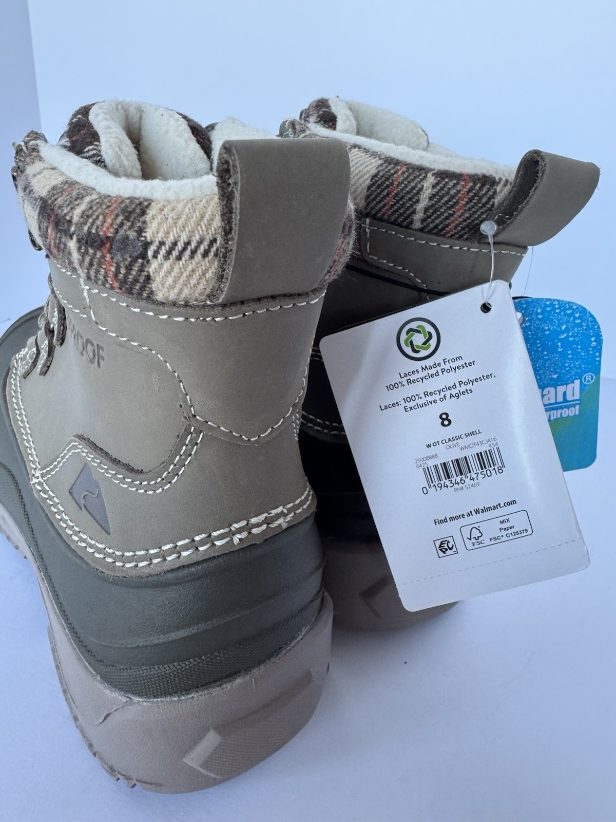 OZARK TRAIL WOMEN’S SNOW BOOTS, 8M, WATERPROOF, 3M THINSULATE, LEATHER, NEW