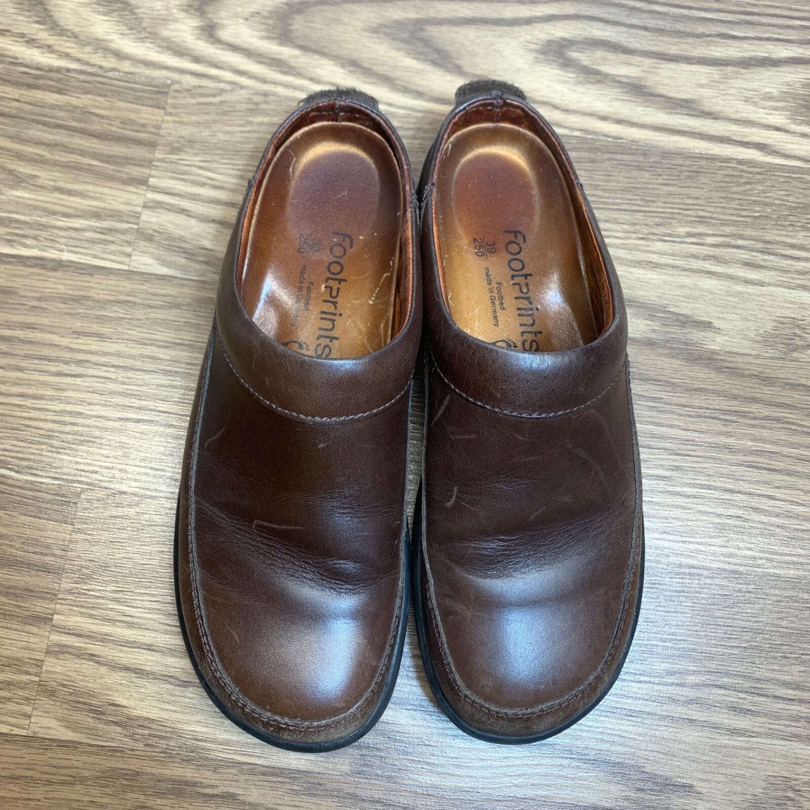 FOOTPRINTS Brown Leather Ashby Slip On Mules Shoes Women’s US 8 EU 39 Narrow