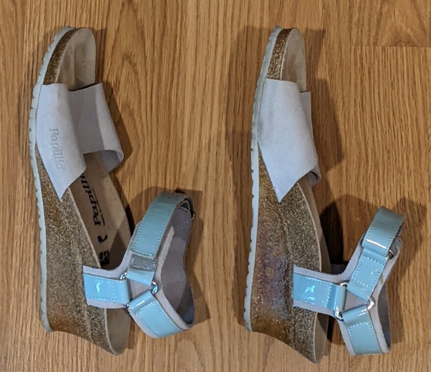 Papillio Birkenstocks Cork Wedge Sandals Size 38 EU (7 US) Narrow