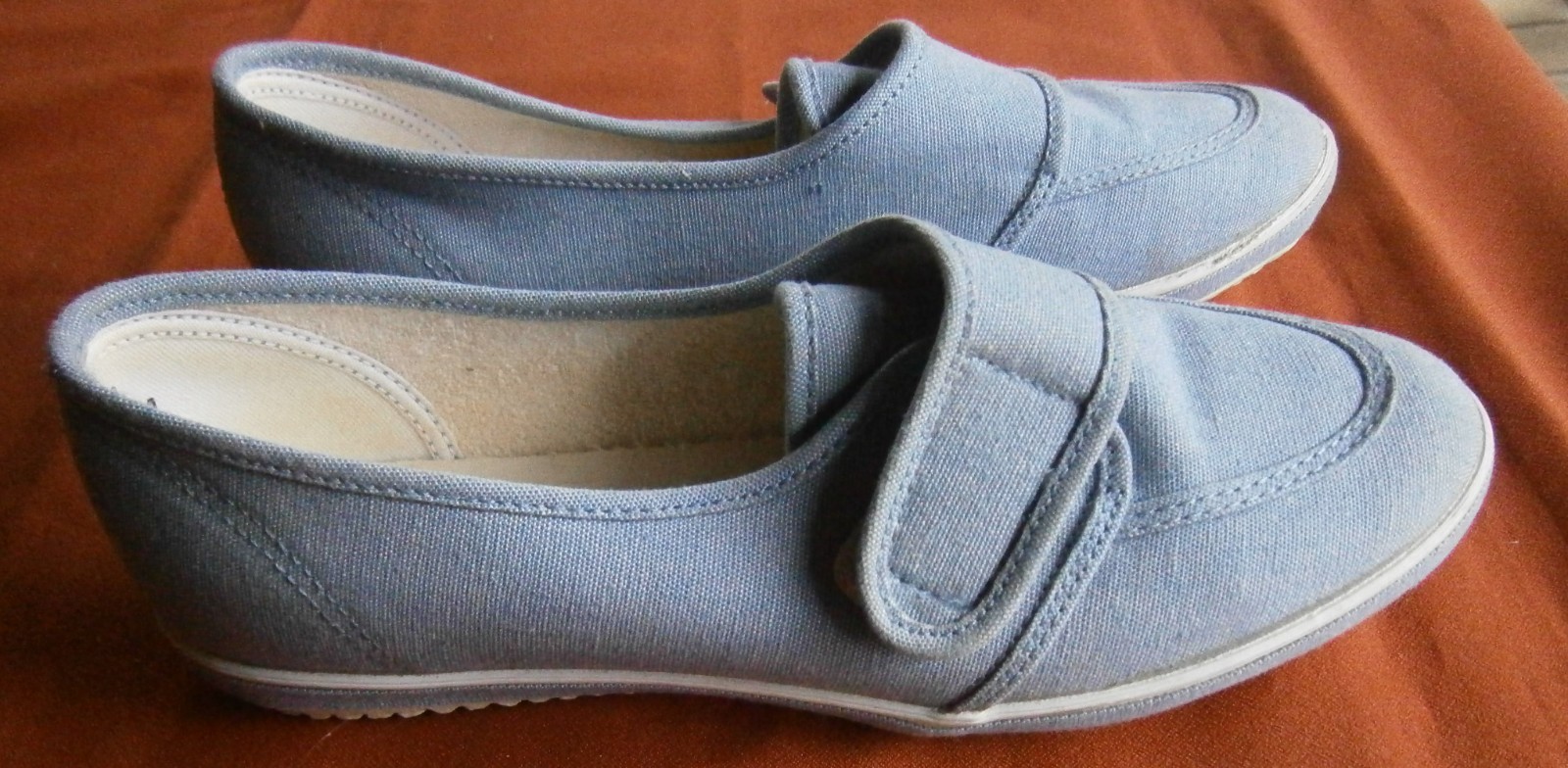 Grasshoppers Canvas Shoe Slipper Loafer Moccasin 6 1/2 M Blue Flat 6.5 M Comfort