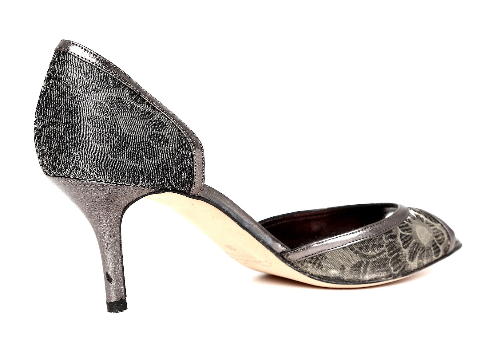 Oscar De La Renta Metallic Floral Pump Heels Z4559* Women’s Size 8 US / 39