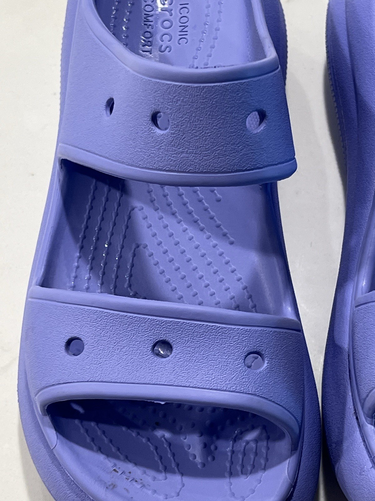 Crocs Classic CRUSH Platform Slide Sandals Moon Jelly Purple Women 7 Men 5
