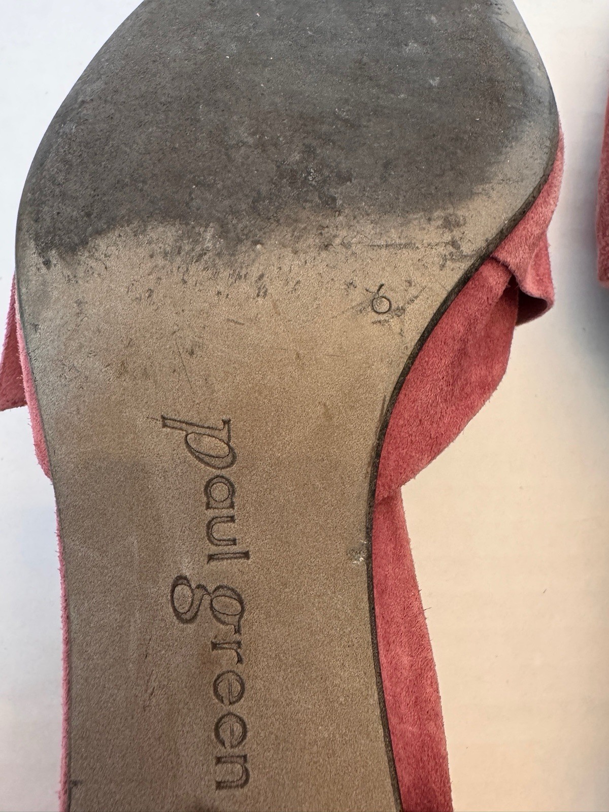 Paul Green Kitten Heels D’orsay US Size 6 PINK SUEDE Casual Fun