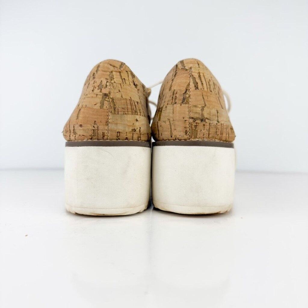 SCHUTZ Oxford Flatform Cut Out Cork Lightweight Contemporary Summer sz 41