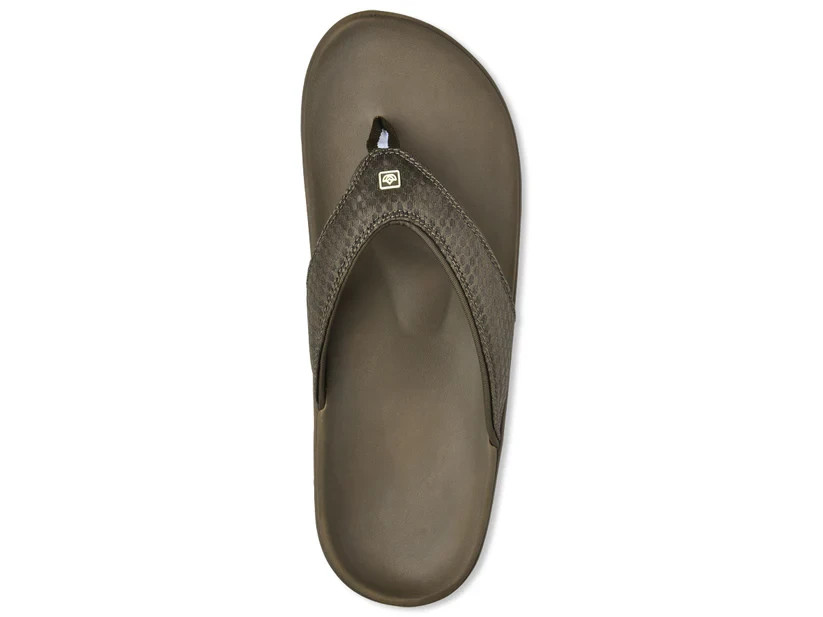 Spenco Men’s Yumi Breeze Major Grey Thong Flip Flop Medium