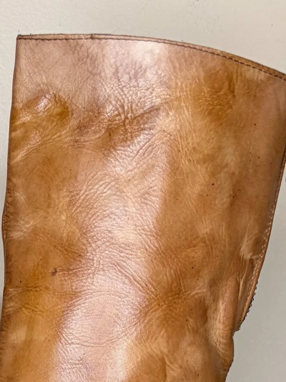 BED STU Tess Tan Distressed Leather Tall Riding Boots BedStu Size 8
