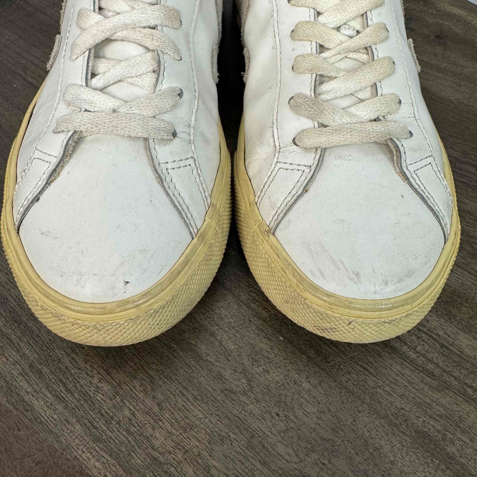Veja Esplar Women’s Esplar Leather Sneakers Low Top Lace Up Comfortable White 38