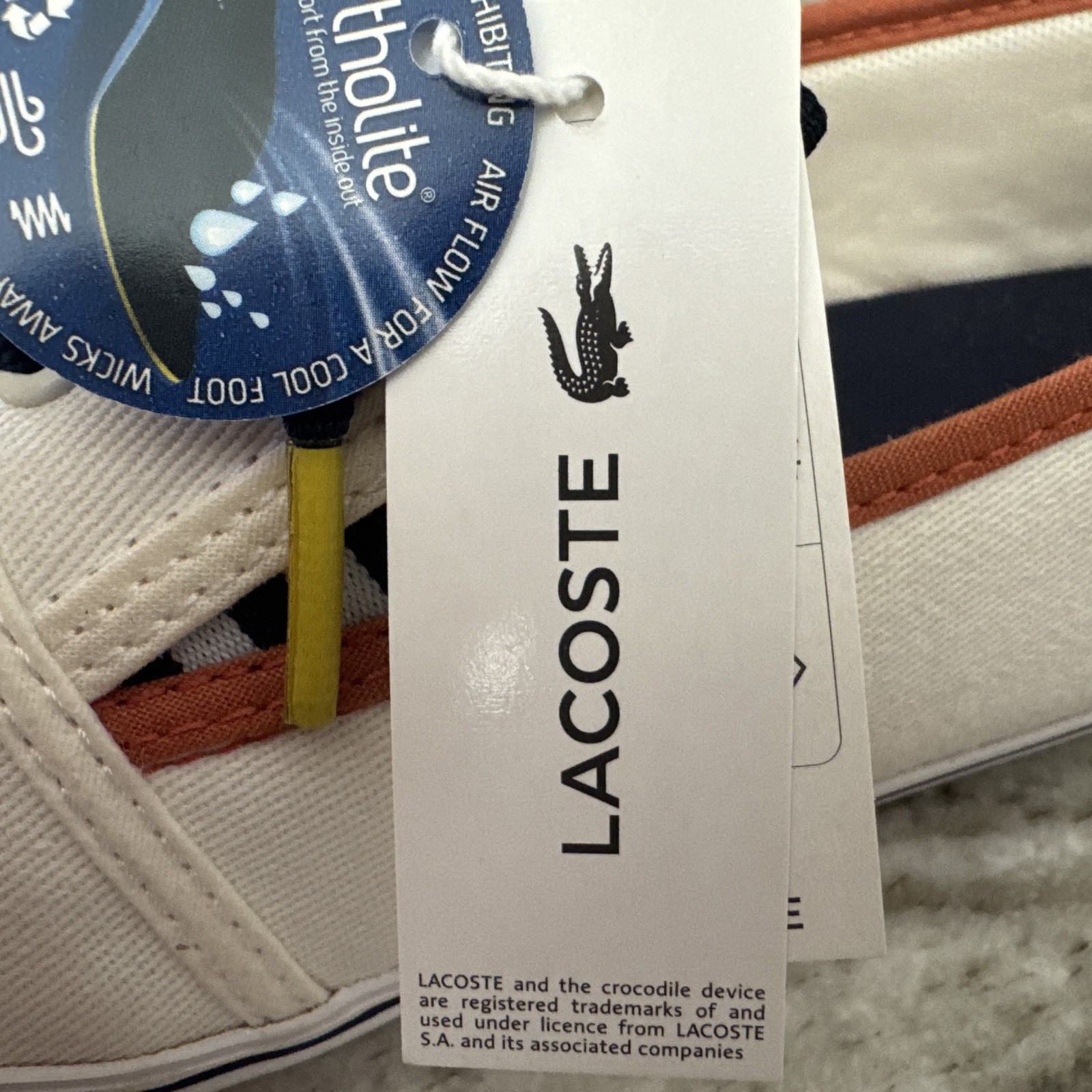 Lacoste Marthe Paris Women’s Slip On Flat Canvas Shoes Wine Sz 9.5 New In Box!