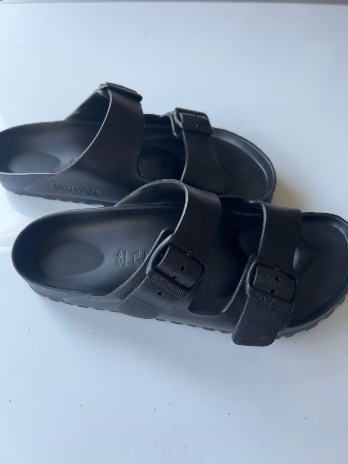 NWOT Birkenstock Arizona EVA Black Waterproof Sandals EU 41 US Women’s 10–10.5 M