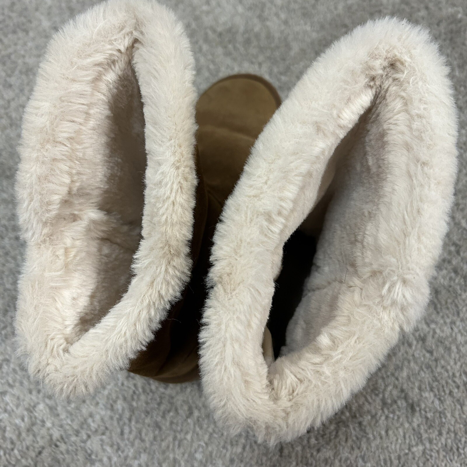 Minnetonka Faux Suede Chestnut Brown Boots Women’s 8 Winter Fall