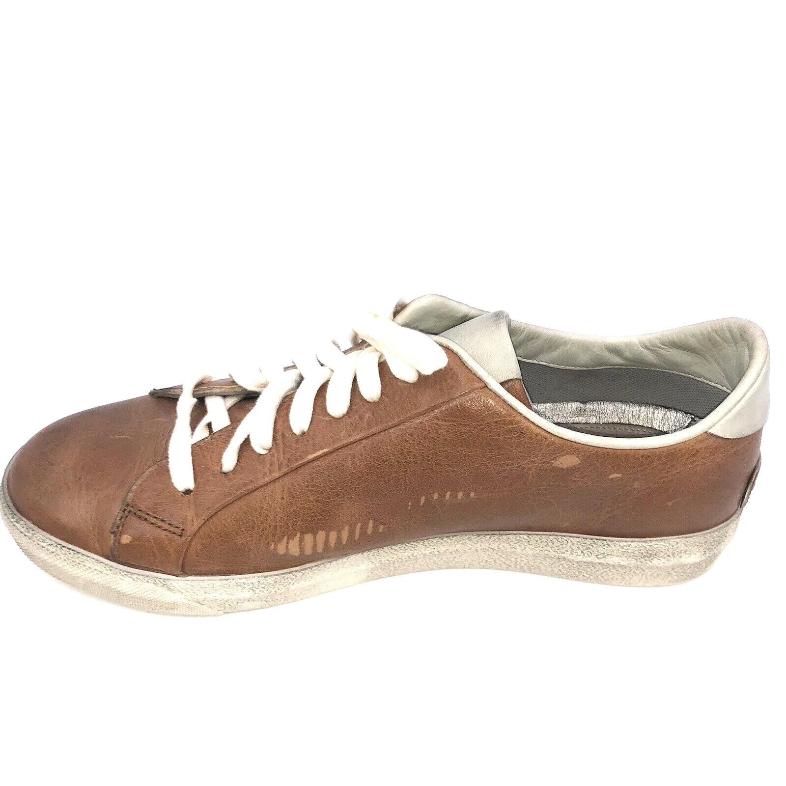 Just Cavalli Brown Leather Lace Up Unisex Shoes Sneakers Size US 7.5 EU 40