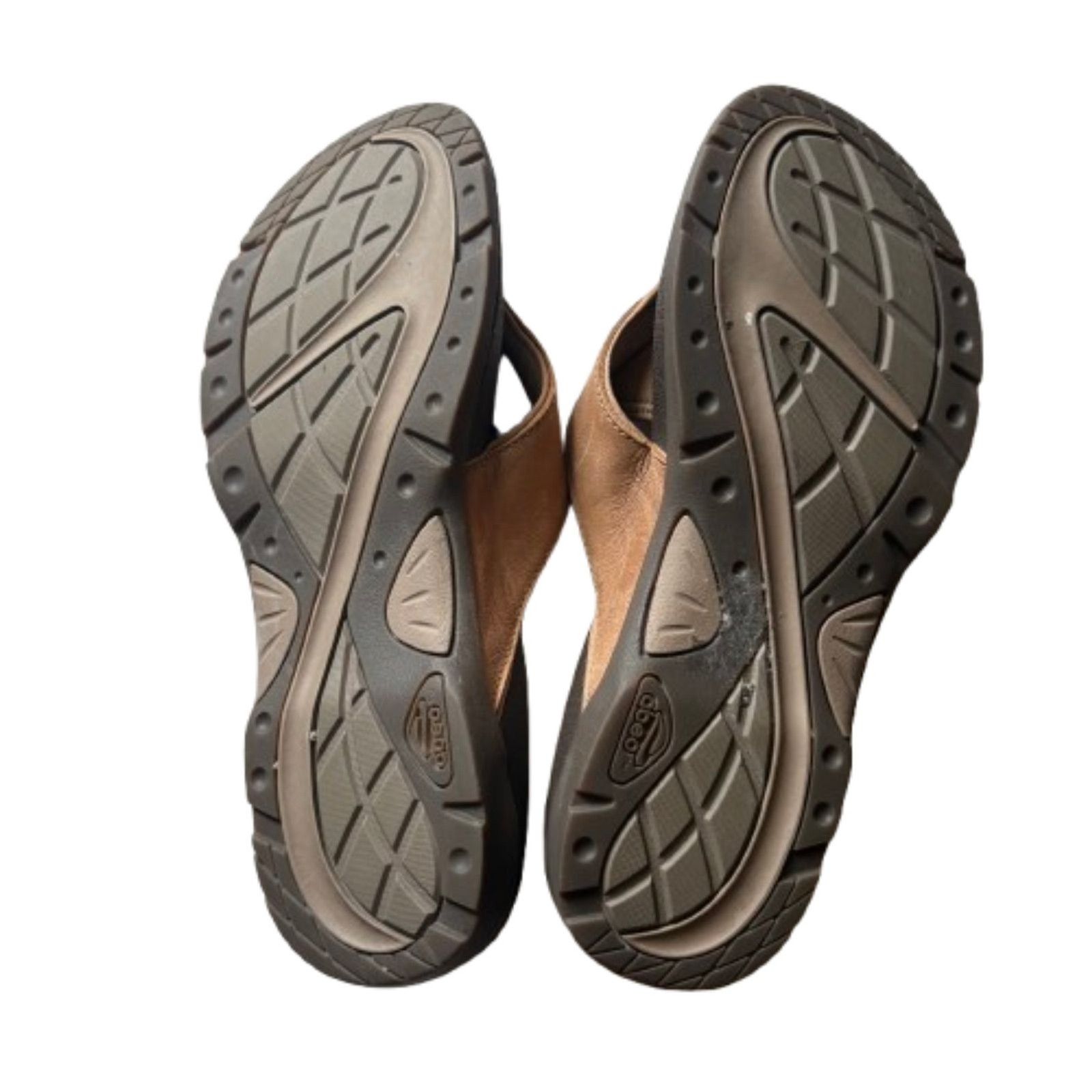 Abeo Balboa W400 Tan Leather Flip Flop Sandals Orthotic Women’s Size 7.5N