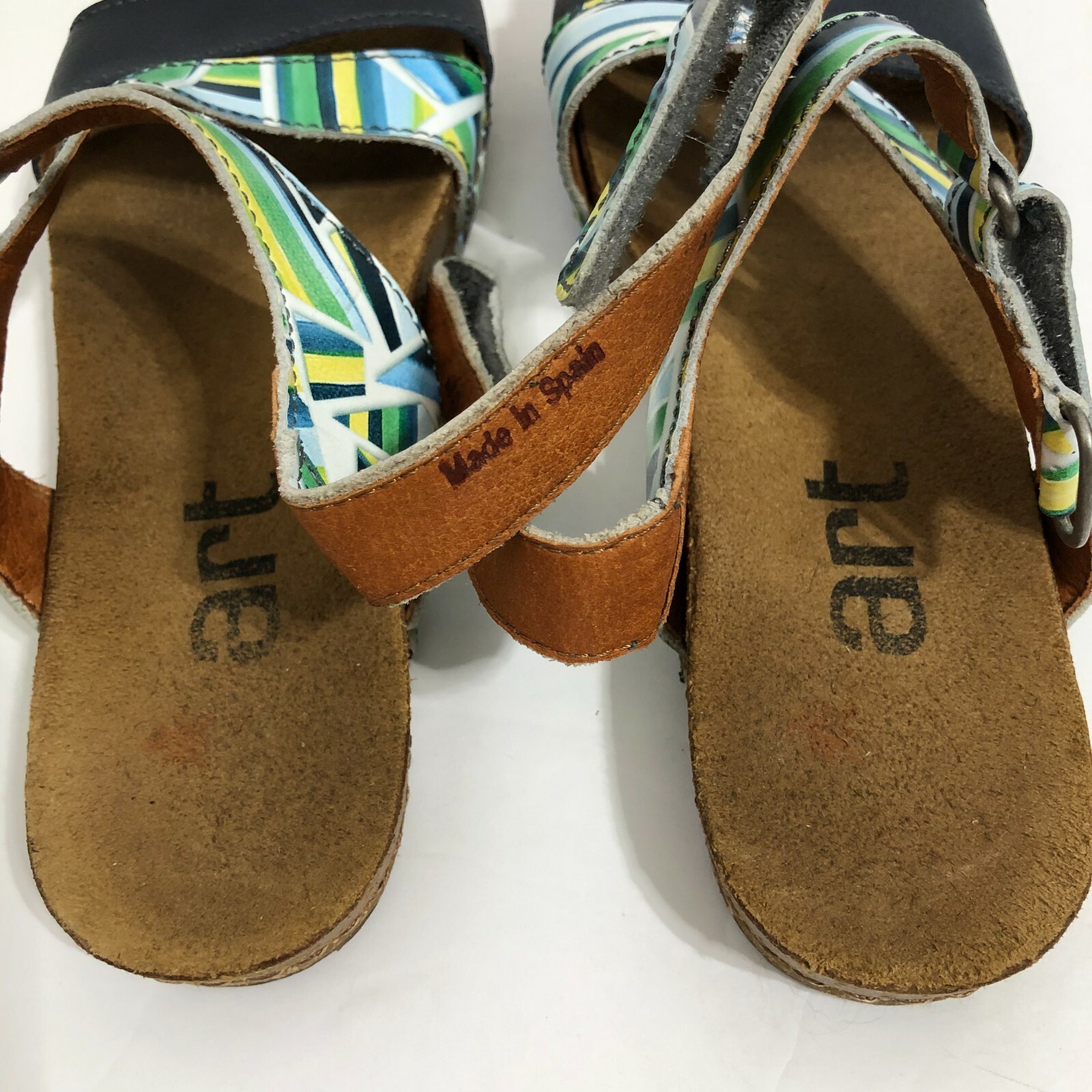 The Art Company Leather Footbed Sandals Quarter Ankle Strap Strappy Shoes 40 / 9