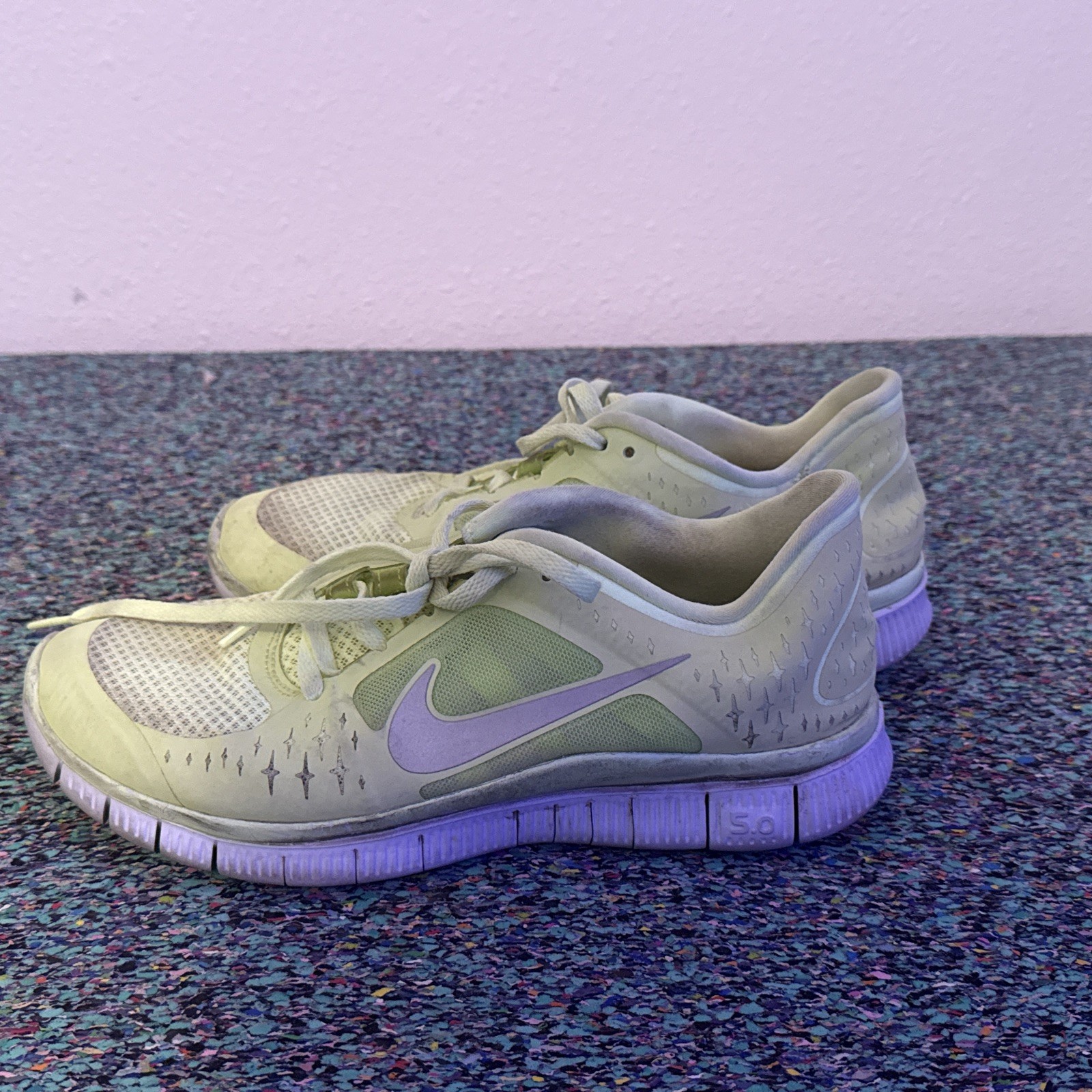Nike Shoes Womens 8 Free Run 3 Running Sneakers Neon Green Lace Up 510643-300