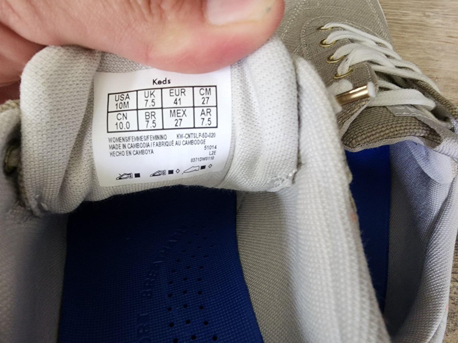 Keds Center III Women Canvas Sneakers | Grey | Size 10M