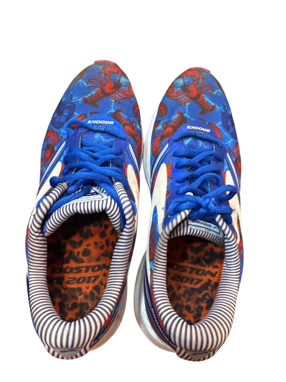 Brooks Launch 4 Boston 2017 wms blue white running sneakers sz8B SKU 10-506